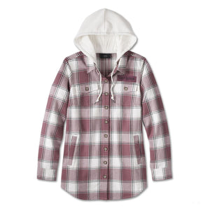 Harley WOMENS THRILL SEEKER TUNIC WITH REMOVABLE HOOD - YD PLAID - 96167-24VW