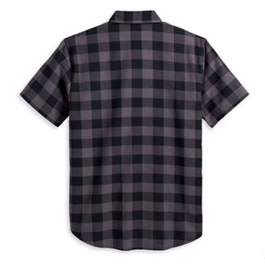 Harley 96388-23VM MENS GATHERING SHIRT - BLACK PLAID