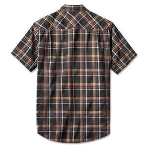 Harley 96621-23VM MENS BAR & SHIELD PERFORMANCE  SHIRT - NEUTRAL PLAID