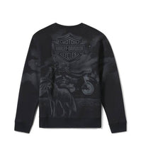 96782-25VM MENS LONE WOLF PULLOVER-KNITBLACK