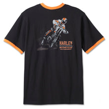 Harley 96834-23VM MENS 120TH ANNIVERSARY RINGER TEE - BLACK BEAUTY