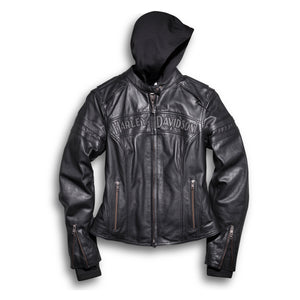 Harley WOMENSMISS ENTHUSIAST  3-IN-1 LEATHER RIDING JACKET 98030-12vw