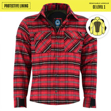 JRS10020 SHIRT MNS RED NULLABOR CHECK KEVLAR CE1 L